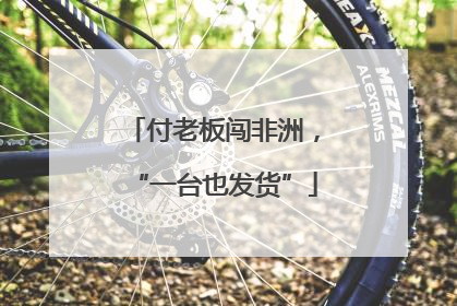 付老板闯非洲，“一台也发货”