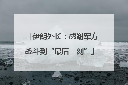 伊朗外长：感谢军方战斗到“最后一刻”