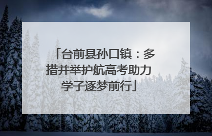 台前县孙口镇：多措并举护航高考助力学子逐梦前行
