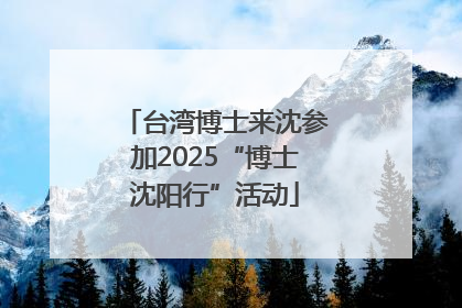 台湾博士来沈参加2025“博士沈阳行”活动