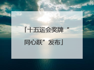 十五运会奖牌“同心跃”发布