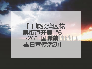 十堰张湾区花果街道开展“6·26”国际禁毒日宣传活动
