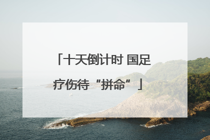 十天倒计时 国足疗伤待“拼命”