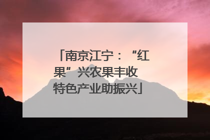 南京江宁：“红果”兴农果丰收 特色产业助振兴