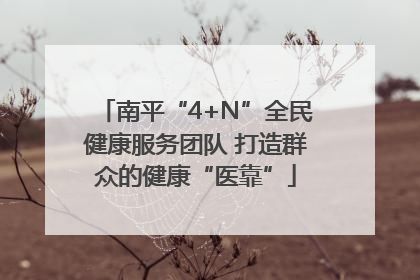 南平“4+N”全民健康服务团队 打造群众的健康“医靠”