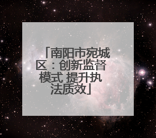 南阳市宛城区：创新监督模式 提升执法质效