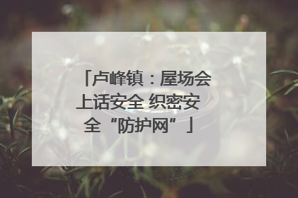 卢峰镇：屋场会上话安全 织密安全“防护网”