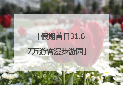 假期首日31.67万游客漫步游园