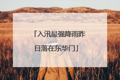 入汛最强降雨昨日落在东华门