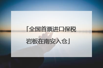 全国首票进口保税岩板在南安入仓