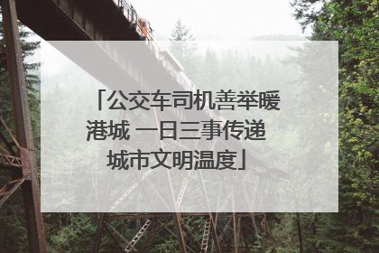 公交车司机善举暖港城 一日三事传递城市文明温度