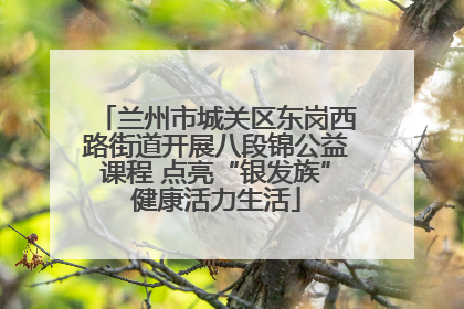 兰州市城关区东岗西路街道开展八段锦公益课程 点亮“银发族”健康活力生活