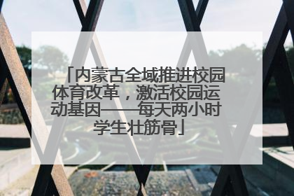 内蒙古全域推进校园体育改革，激活校园运动基因——每天两小时 学生壮筋骨