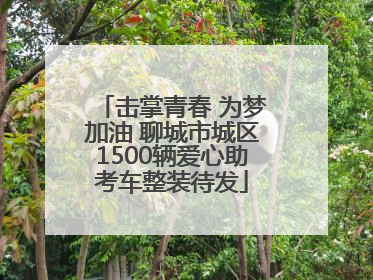击掌青春 为梦加油 聊城市城区1500辆爱心助考车整装待发