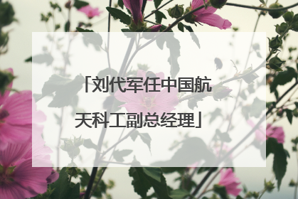 刘代军任中国航天科工副总经理