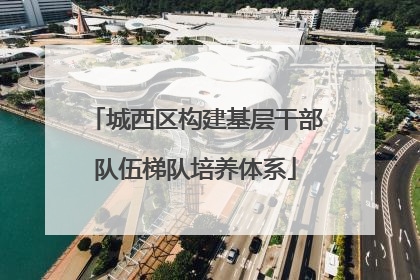 城西区构建基层干部队伍梯队培养体系