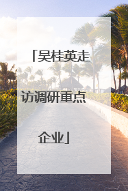吴桂英走访调研重点企业