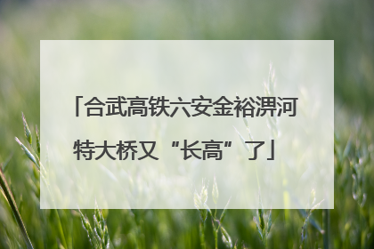 合武高铁六安金裕淠河特大桥又“长高”了