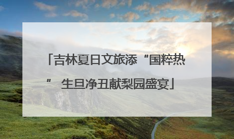 吉林夏日文旅添“国粹热” 生旦净丑献梨园盛宴