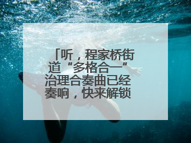 听，程家桥街道“多格合一”治理合奏曲已经奏响，快来解锁高光时刻！