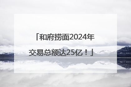 和府捞面2024年交易总额达25亿！