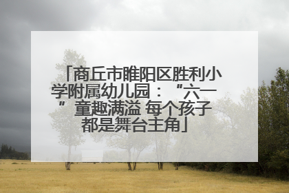 商丘市睢阳区胜利小学附属幼儿园：“六一”童趣满溢 每个孩子都是舞台主角