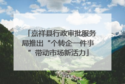 嘉祥县行政审批服务局推出“个转企一件事”带动市场新活力