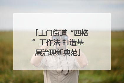 土门街道“四格”工作法 打造基层治理新典范