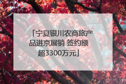 宁夏银川农商旅产品进京展销 签约额超3300万元