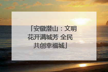 安徽潜山：文明花开满城芳 全民共创幸福城