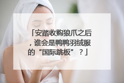 安踏收购狼爪之后，谁会是鸭鸭羽绒服的“国际跳板”？