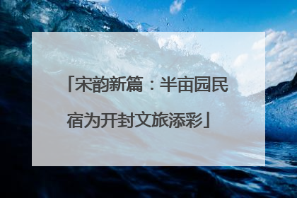 宋韵新篇：半亩园民宿为开封文旅添彩
