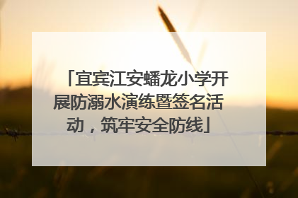 宜宾江安蟠龙小学开展防溺水演练暨签名活动，筑牢安全防线