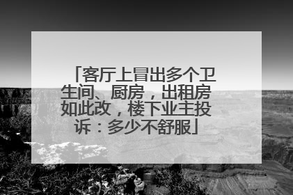 客厅上冒出多个卫生间、厨房，出租房如此改，楼下业主投诉：多少不舒服