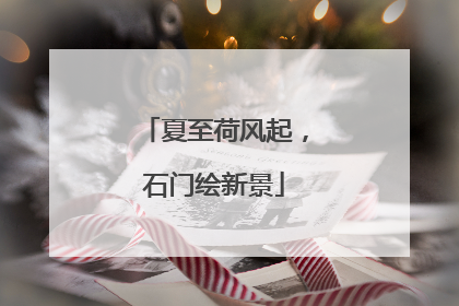 夏至荷风起，石门绘新景