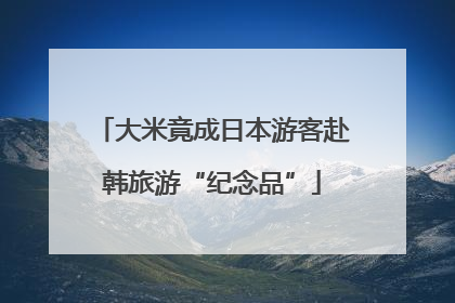 大米竟成日本游客赴韩旅游“纪念品”