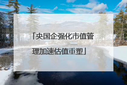 央国企强化市值管理加速估值重塑