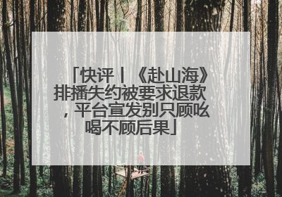 快评丨《赴山海》排播失约被要求退款，平台宣发别只顾吆喝不顾后果