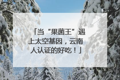 当“果菌王”遇上太空基因，云南人认证的好吃！