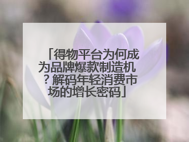 得物平台为何成为品牌爆款制造机？解码年轻消费市场的增长密码