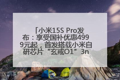 小米15S Pro发布：享受国补优惠4999元起，首发搭载小米自研芯片“玄戒O1”3nm旗舰处理器