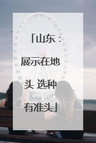 山东：展示在地头 选种有准头