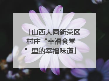 山西大同新荣区 村庄“幸福食堂”里的幸福味道