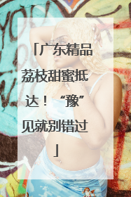 广东精品荔枝甜蜜抵达！“豫”见就别错过