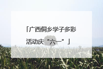 广西侗乡学子多彩活动庆“六一”