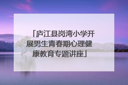 庐江县岗湾小学开展男生青春期心理健康教育专题讲座
