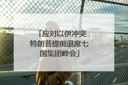 应对以伊冲突 特朗普提前退席七国集团峰会