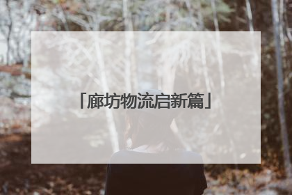 廊坊物流启新篇