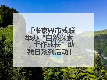 张家界市残联举办“自然探索，手作成长”助残日系列活动