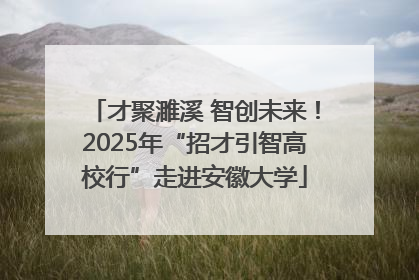 才聚濉溪 智创未来！2025年“招才引智高校行”走进安徽大学